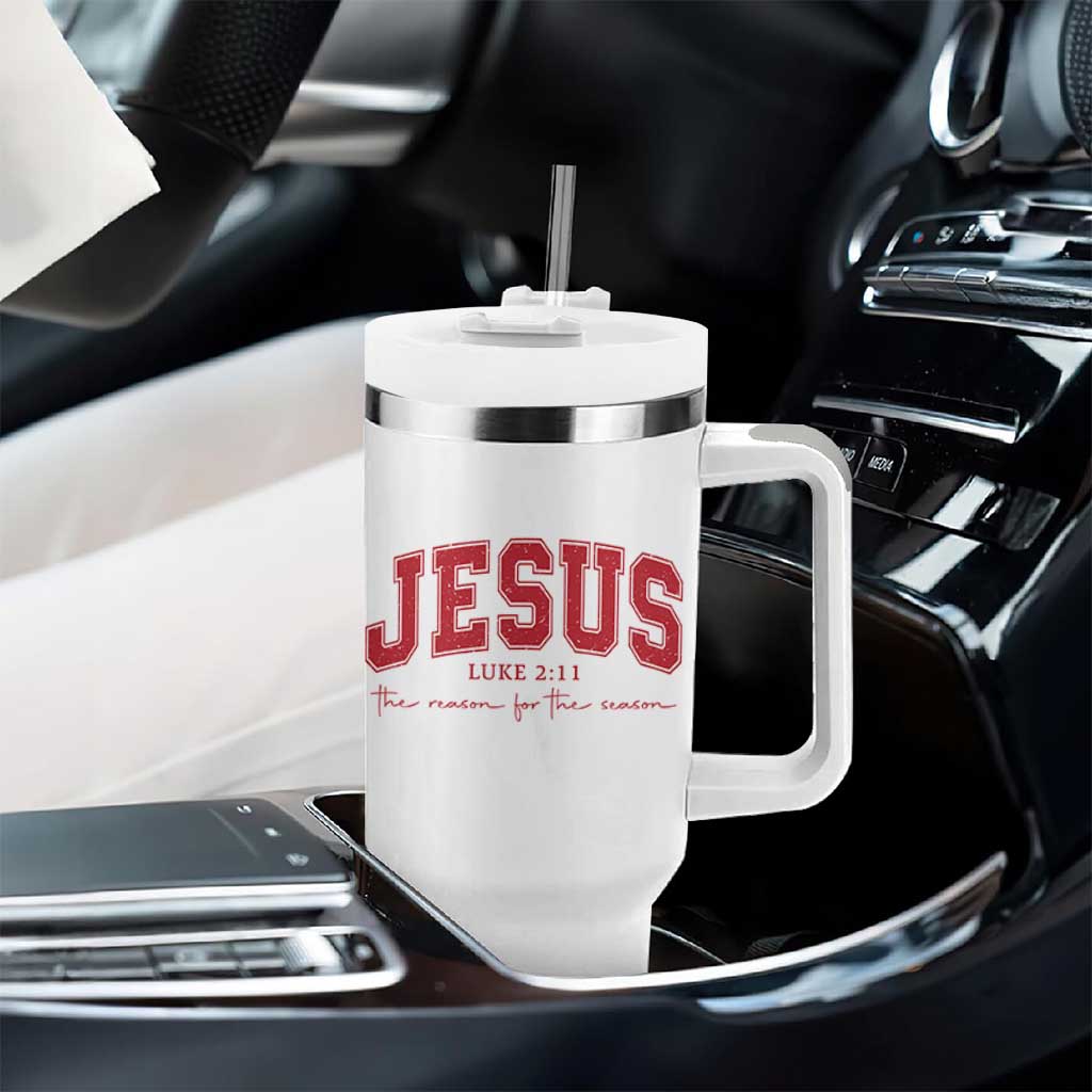 Jesus is the Reason Christmas Tumbler With Handle Christian Varsity - Wonder Print Shop