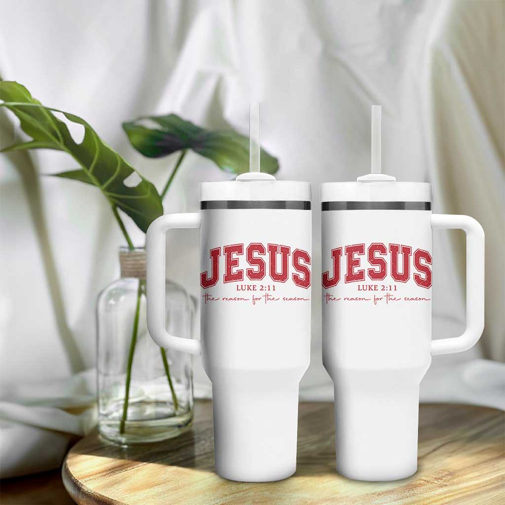 Jesus is the Reason Christmas Tumbler With Handle Christian Varsity - Wonder Print Shop