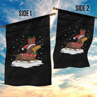 Christmas Dachshund Garden Flag Funny Weiner Santa Hat Xmas Dog Puppy Lover - Wonder Print Shop