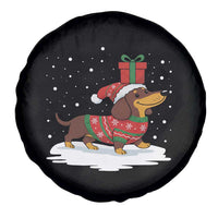 Christmas Dachshund Spare Tire Cover Funny Weiner Santa Hat Xmas Dog Puppy Lover - Wonder Print Shop