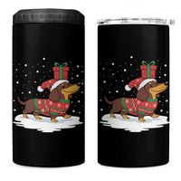 Christmas Dachshund 4 in 1 Can Cooler Tumbler Funny Weiner Santa Hat Xmas Dog Puppy Lover - Wonder Print Shop
