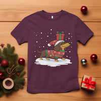 Christmas Dachshund T Shirt Funny Weiner Santa Hat Xmas Dog Puppy Lover - Wonder Print Shop