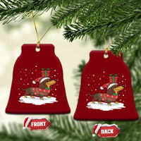 Christmas Dachshund Ceramic Ornament Funny Weiner Santa Hat Xmas Dog Puppy Lover - Wonder Print Shop