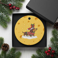 Christmas Dachshund Ceramic Ornament Funny Weiner Santa Hat Xmas Dog Puppy Lover - Wonder Print Shop