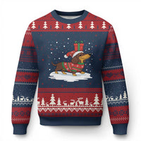 Xmas Dachshund Ugly Christmas Sweater Funny Weiner Santa Hat Xmas Dog Puppy Lover - Wonder Print Shop