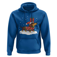 Christmas Dachshund Hoodie Funny Weiner Santa Hat Xmas Dog Puppy Lover - Wonder Print Shop