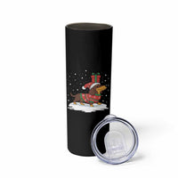 Christmas Dachshund Skinny Tumbler Funny Weiner Santa Hat Xmas Dog Puppy Lover - Wonder Print Shop