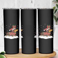 Christmas Dachshund Skinny Tumbler Funny Weiner Santa Hat Xmas Dog Puppy Lover - Wonder Print Shop