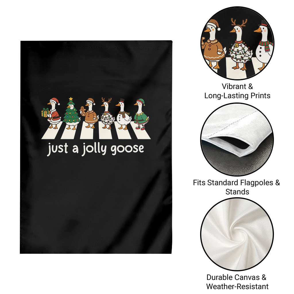 Just A Jolly Goose Garden Flag Funny Christmas Duck Meme - Wonder Print Shop
