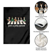 Just A Jolly Goose Garden Flag Funny Christmas Duck Meme - Wonder Print Shop