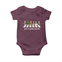 Just A Jolly Goose Baby Onesie Funny Christmas Duck Meme - Wonder Print Shop