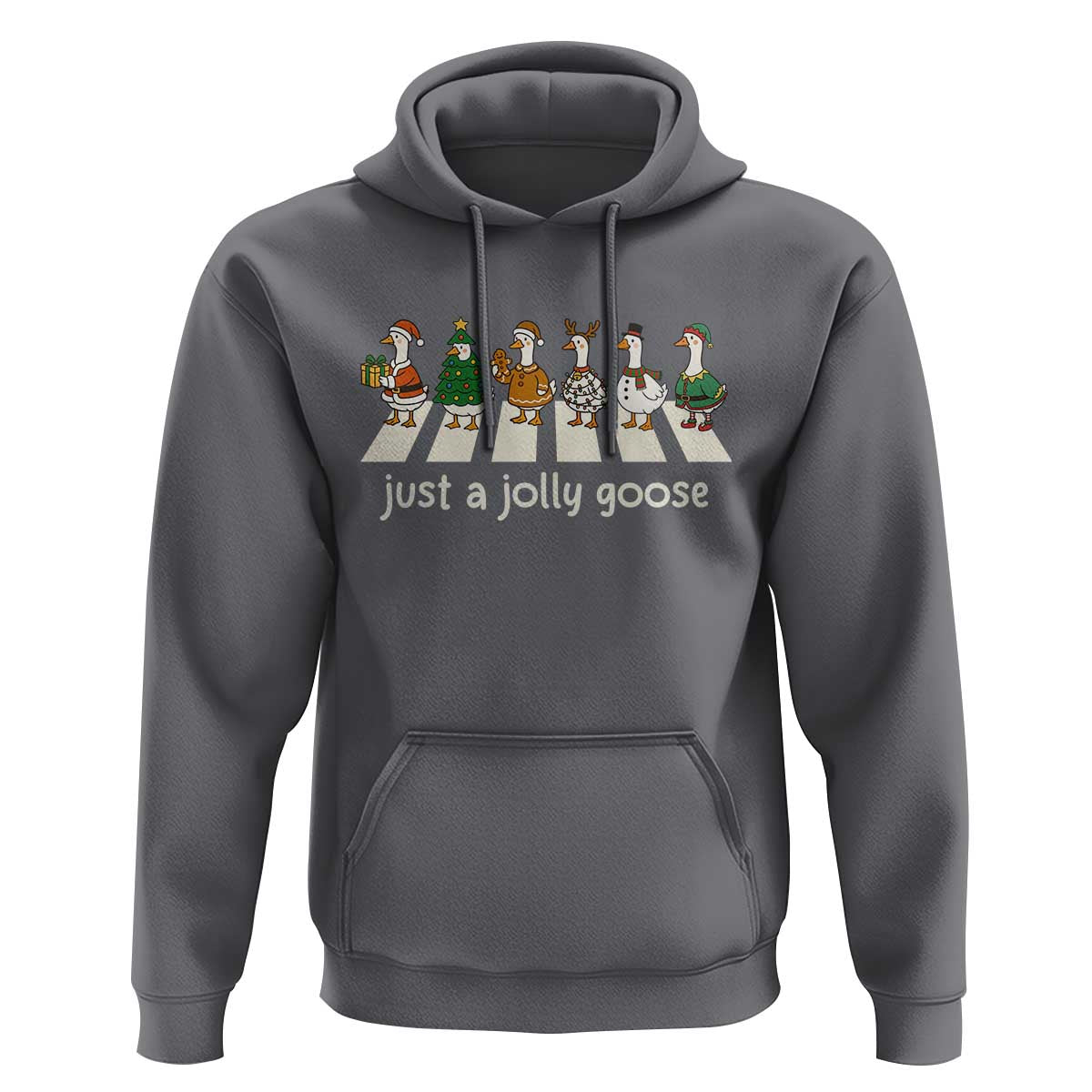 Just A Jolly Goose Hoodie Funny Christmas Duck Meme - Wonder Print Shop