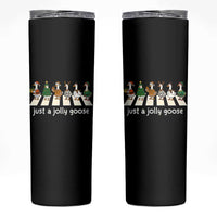 Just A Jolly Goose Skinny Tumbler Funny Christmas Duck Meme - Wonder Print Shop