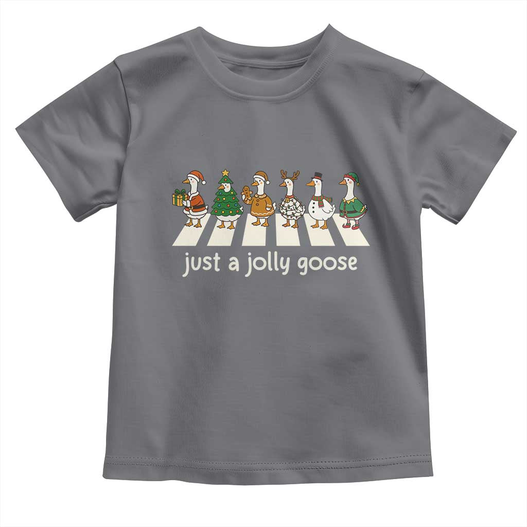 Just A Jolly Goose Toddler T Shirt Funny Christmas Duck Meme - Wonder Print Shop