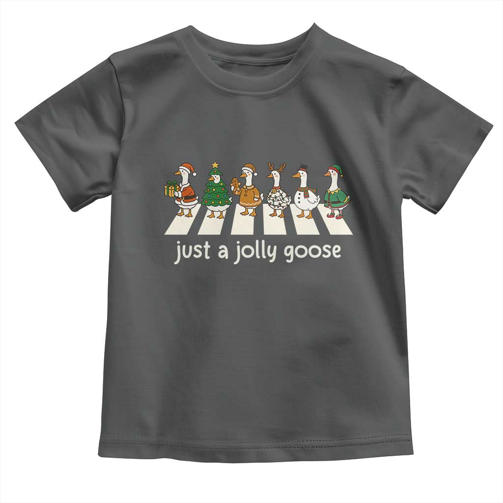 Just A Jolly Goose Toddler T Shirt Funny Christmas Duck Meme - Wonder Print Shop