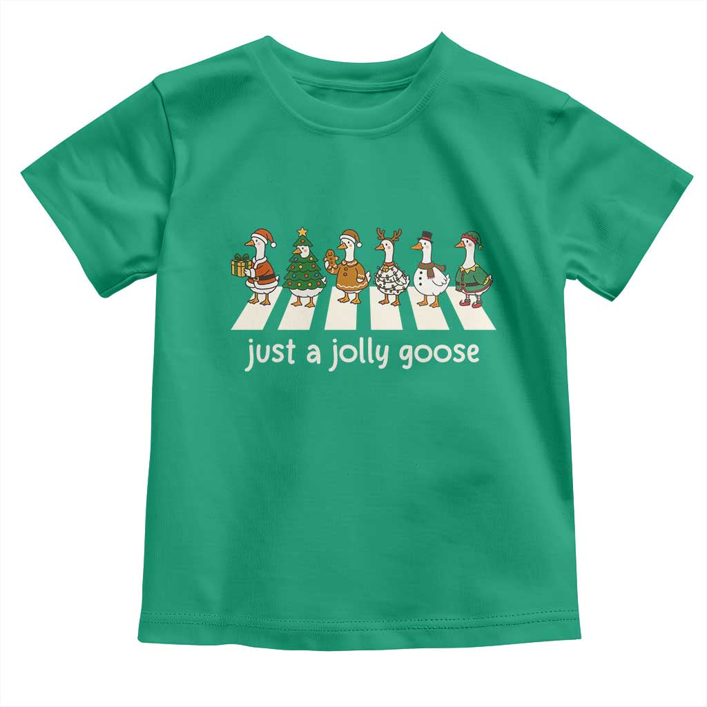 Just A Jolly Goose Toddler T Shirt Funny Christmas Duck Meme - Wonder Print Shop