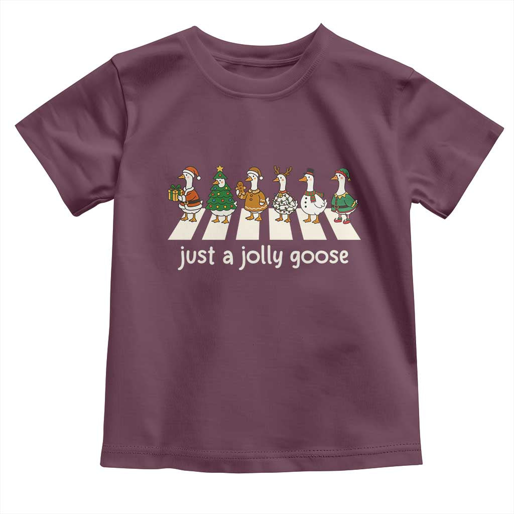 Just A Jolly Goose Toddler T Shirt Funny Christmas Duck Meme - Wonder Print Shop