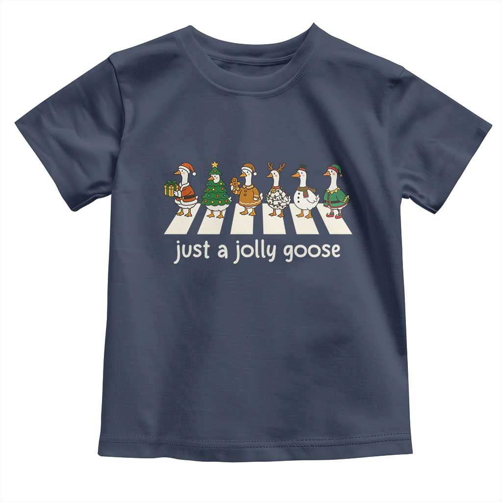 Just A Jolly Goose Toddler T Shirt Funny Christmas Duck Meme - Wonder Print Shop