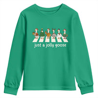 Just A Jolly Goose Youth Sweatshirt Funny Christmas Duck Meme - Wonder Print Shop
