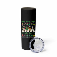 Festive Goose On The Loose Christmas Skinny Tumbler Cute Xmas Duck Silly Gooses Coquette Bow - Wonder Print Shop