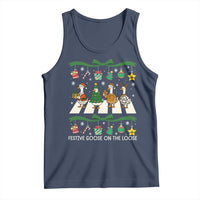 Festive Goose On The Loose Christmas Tank Top Cute Xmas Duck Silly Gooses Coquette Bow - Wonder Print Shop