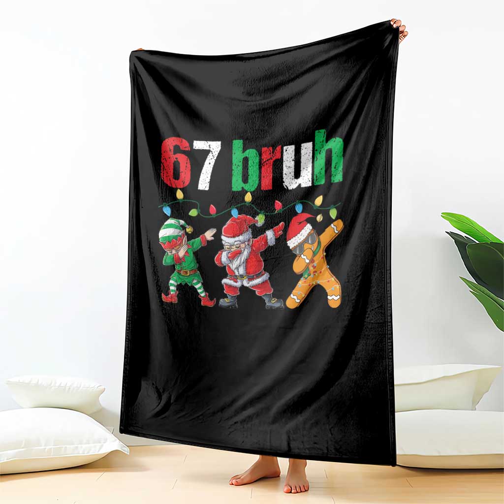 67 Christmas Throw Blanket Funny Six Seven Bruh Dabbing Santa Meme Pajamas - Wonder Print Shop