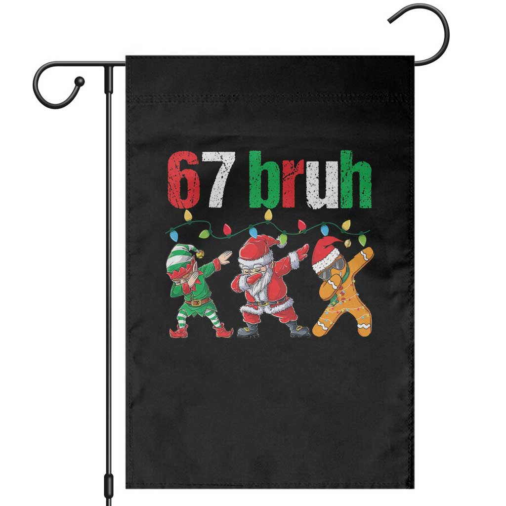 67 Christmas Garden Flag Funny Six Seven Bruh Dabbing Santa Meme Pajamas - Wonder Print Shop