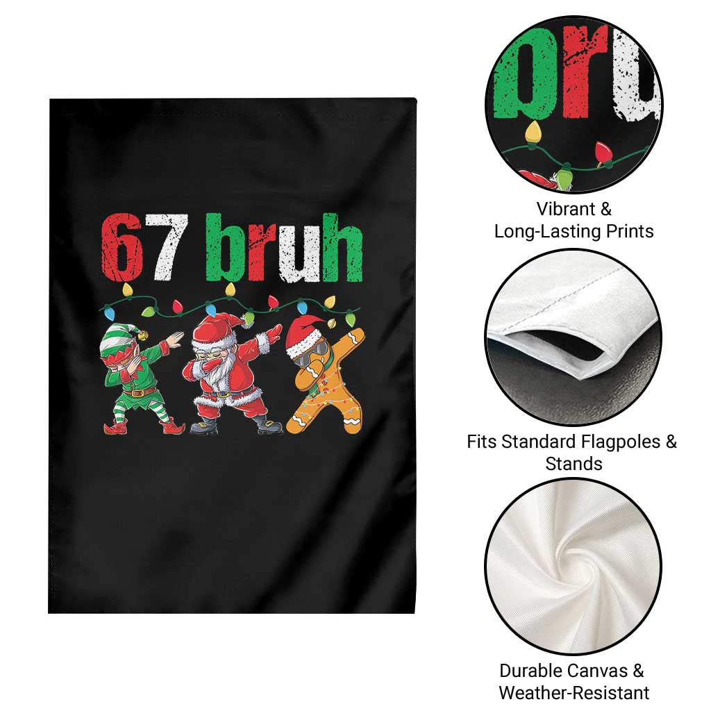 67 Christmas Garden Flag Funny Six Seven Bruh Dabbing Santa Meme Pajamas - Wonder Print Shop