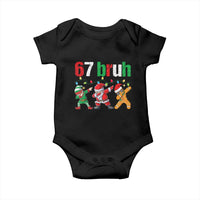 67 Christmas Baby Onesie Funny Six Seven Bruh Dabbing Santa Meme Pajamas - Wonder Print Shop