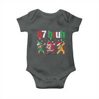 67 Christmas Baby Onesie Funny Six Seven Bruh Dabbing Santa Meme Pajamas - Wonder Print Shop