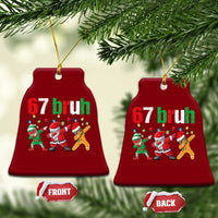 67 Christmas Ceramic Ornament Funny Six Seven Bruh Dabbing Santa Meme Pajamas - Wonder Print Shop
