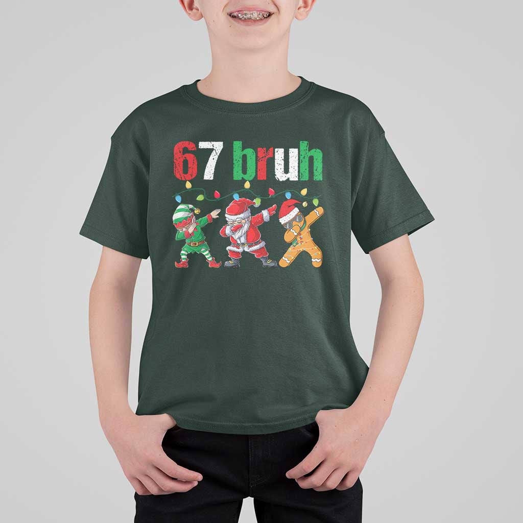 67 Christmas T Shirt For Kid Funny Six Seven Bruh Dabbing Santa Meme Pajamas - Wonder Print Shop