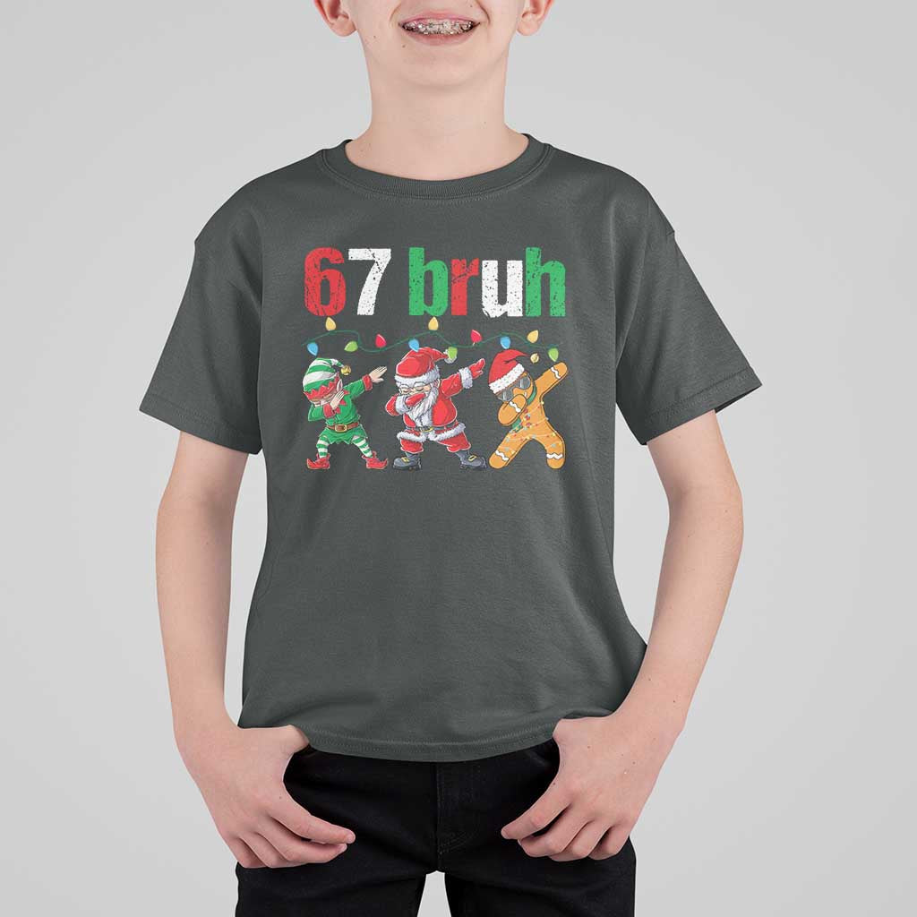 67 Christmas T Shirt For Kid Funny Six Seven Bruh Dabbing Santa Meme Pajamas - Wonder Print Shop