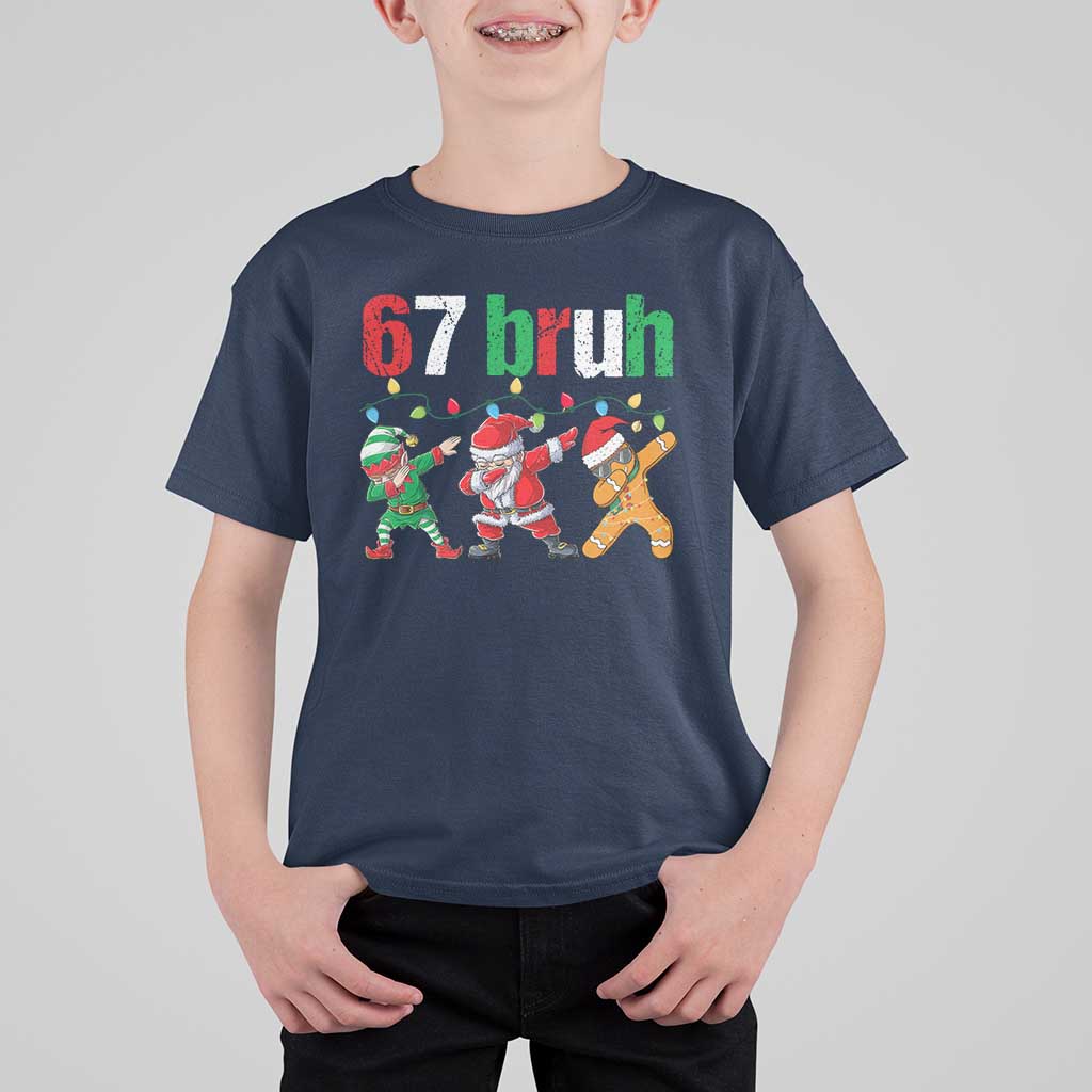 67 Christmas T Shirt For Kid Funny Six Seven Bruh Dabbing Santa Meme Pajamas - Wonder Print Shop