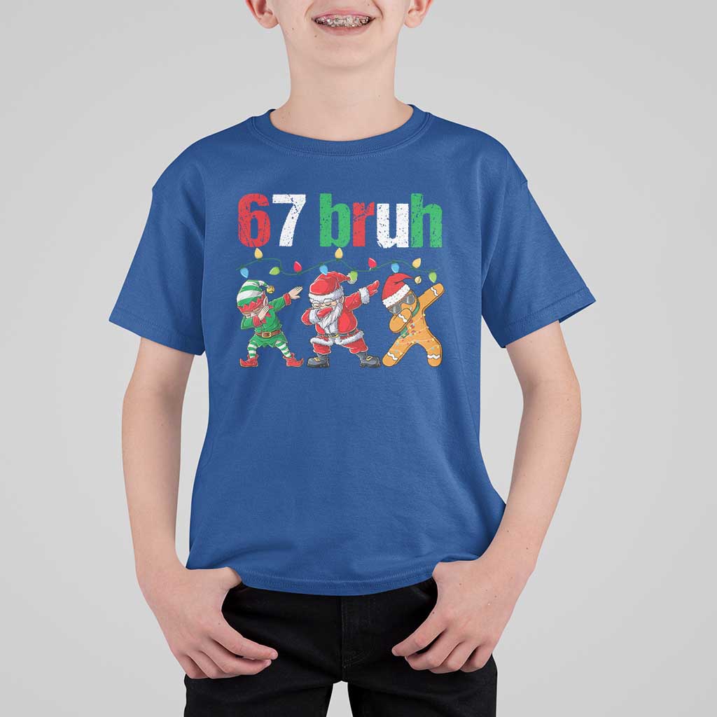 67 Christmas T Shirt For Kid Funny Six Seven Bruh Dabbing Santa Meme Pajamas - Wonder Print Shop