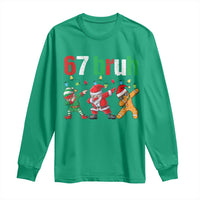 67 Christmas Long Sleeve Shirt Funny Six Seven Bruh Dabbing Santa Meme Pajamas - Wonder Print Shop