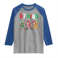 67 Christmas Raglan Shirt Funny Six Seven Bruh Dabbing Santa Meme Pajamas - Wonder Print Shop