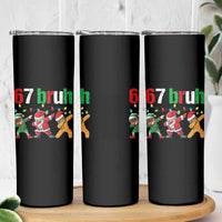 67 Christmas Skinny Tumbler Funny Six Seven Bruh Dabbing Santa Meme Pajamas - Wonder Print Shop