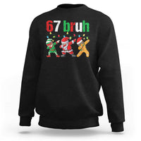 67 Christmas Sweatshirt Funny Six Seven Bruh Dabbing Santa Meme Pajamas - Wonder Print Shop