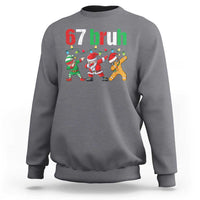 67 Christmas Sweatshirt Funny Six Seven Bruh Dabbing Santa Meme Pajamas - Wonder Print Shop