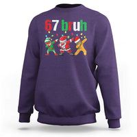 67 Christmas Sweatshirt Funny Six Seven Bruh Dabbing Santa Meme Pajamas - Wonder Print Shop