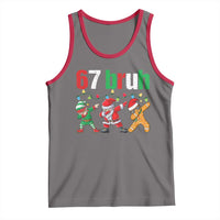 67 Christmas Tank Top Funny Six Seven Bruh Dabbing Santa Meme Pajamas - Wonder Print Shop