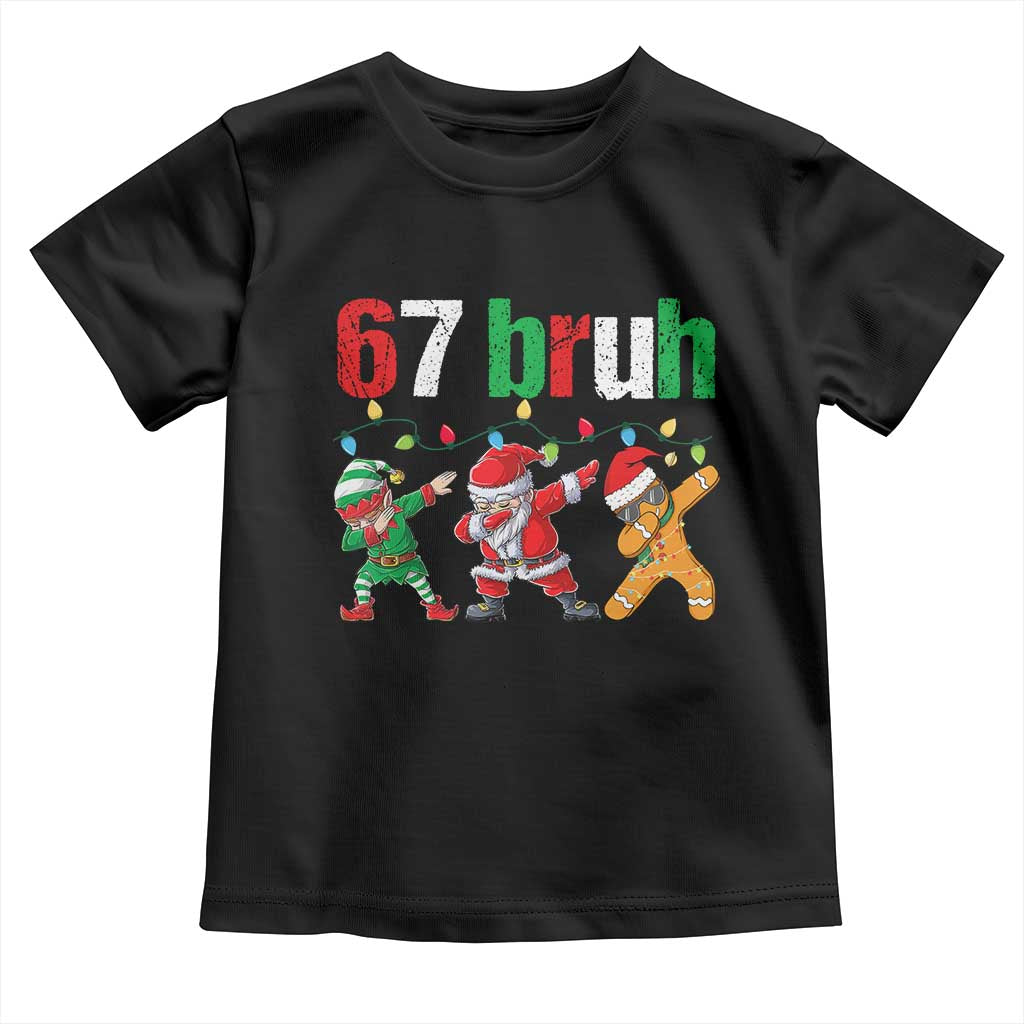 67 Christmas Toddler T Shirt Funny Six Seven Bruh Dabbing Santa Meme Pajamas - Wonder Print Shop