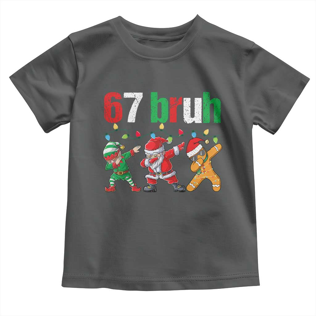 67 Christmas Toddler T Shirt Funny Six Seven Bruh Dabbing Santa Meme Pajamas - Wonder Print Shop