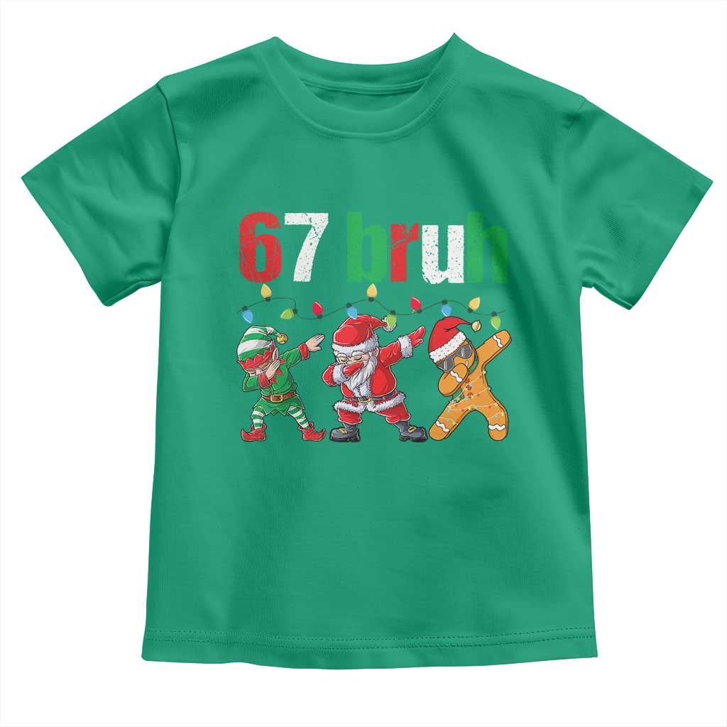 67 Christmas Toddler T Shirt Funny Six Seven Bruh Dabbing Santa Meme Pajamas - Wonder Print Shop