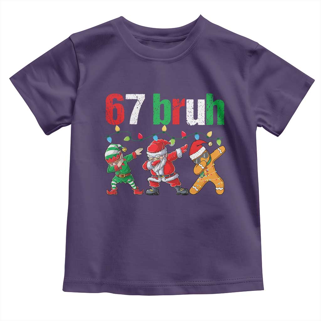 67 Christmas Toddler T Shirt Funny Six Seven Bruh Dabbing Santa Meme Pajamas - Wonder Print Shop