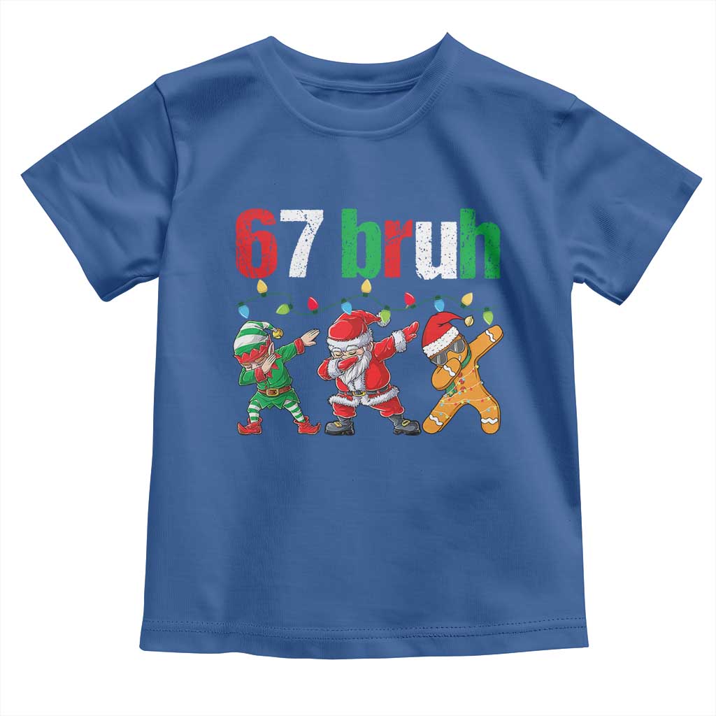 67 Christmas Toddler T Shirt Funny Six Seven Bruh Dabbing Santa Meme Pajamas - Wonder Print Shop