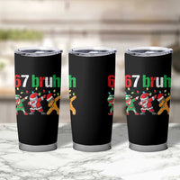 67 Christmas Tumbler Cup Funny Six Seven Bruh Dabbing Santa Meme Pajamas - Wonder Print Shop