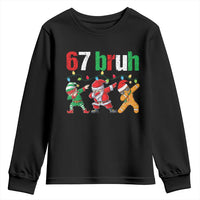 67 Christmas Youth Sweatshirt Funny Six Seven Bruh Dabbing Santa Meme Pajamas - Wonder Print Shop