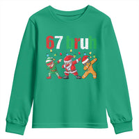 67 Christmas Youth Sweatshirt Funny Six Seven Bruh Dabbing Santa Meme Pajamas - Wonder Print Shop